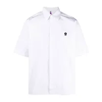 oamc chemise imprimée à logo brodé - blanc