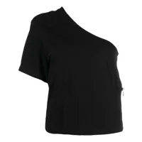 federica tosi t-shirt asymétrique à une épaule - noir