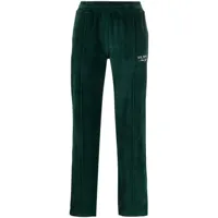 sporty & rich pantalon en velours à logo brodé - vert