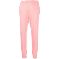 sporty & rich pantalon de jogging à logo brodé - rose