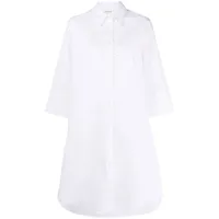 p.a.r.o.s.h. robe-chemise à broderie anglaise - blanc