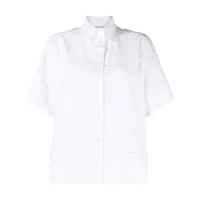p.a.r.o.s.h. chemise en broderie anglaise à manches courtes - blanc