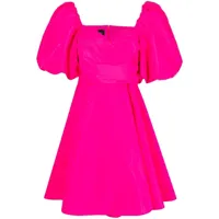 pinko robe évasée à manches bouffantes - rose