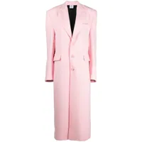 vetements manteau oversize à simple boutonnage - rose