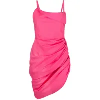 jacquemus robe courte la robe saudade à design drapé - rose