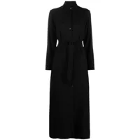 a.p.c. robe-chemise gwyneth à taille ceinturée - noir