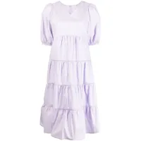b+ab robe mi-longue à empiècements - violet