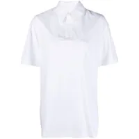mm6 maison margiela chemise en coton à manches courtes - blanc