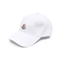 moncler casquette à patch logo - blanc