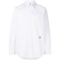 oamc chemise en coton à imprimé graphique - blanc