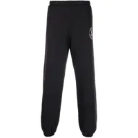 sporty & rich pantalon de jogging à logo s&r imprimé - noir