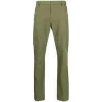 dondup pantalon cargo stretch à taille mi-haute - vert