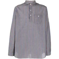 lardini chemise en coton à rayures - bleu