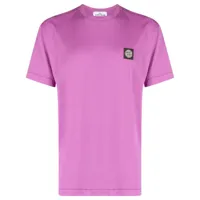 stone island t-shirt à patch logo - violet