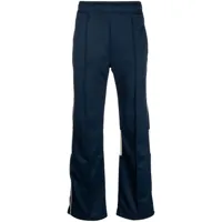 wales bonner pantalon de jogging kola à logo brodé - bleu
