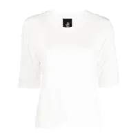 thom krom t-shirt en coton à manches crop - blanc