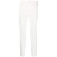 pinko pantalon de tailleur en lin - blanc