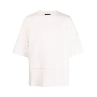 simone rocha t-shirt en coton à design patchwork - rose