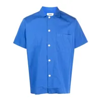 tekla chemise en popeline à manches courtes - bleu