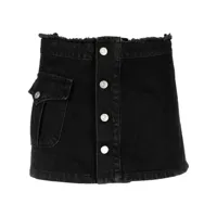 andersson bell minijupe en jean à design plissé - noir