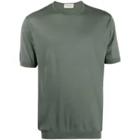 john smedley t-shirt en coton à col rond - vert