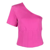 federica tosi t-shirt asymétrique à une épaule - rose