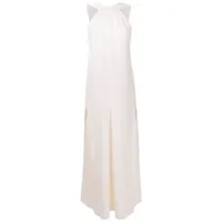 olympiah robe longue à encolure arrondie - blanc