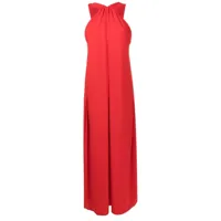 olympiah robe longue à encolure arrondie - rouge
