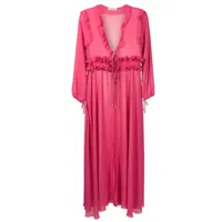 olympiah robe de plage à volants - rose