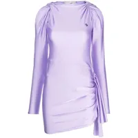 coperni robe courte drapée à découpes - violet