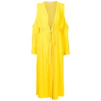 olympiah robe de plage jussi à découpes - jaune