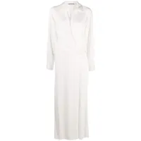 christopher esber robe-chemise longue à design drapé - blanc