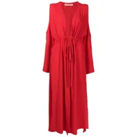 olympiah robe de plage à épaules dénudées - rouge