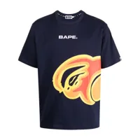 a bathing ape® t-shirt à logo imprimé - bleu