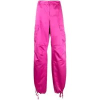 the andamane pantalon cargo à taille haute - rose