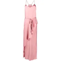 twinset robe-chemise à fini satiné - rose