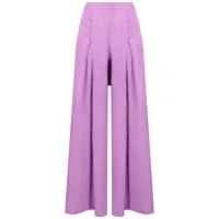 adriana degreas pantalon bubble à taille haute - violet