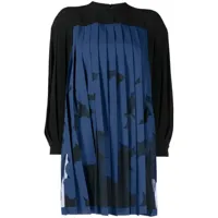 paule ka robe courte en tulle à design plissé - noir