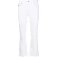 ag jeans jean court à taille moyenne - blanc