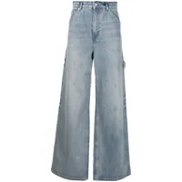 courrèges jean à poches plaquées - bleu