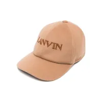 lanvin casquette à logo brodé - marron