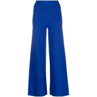 p.a.r.o.s.h. pantalon roma à coupe évasée - bleu
