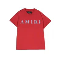 amiri kids t-shirt en coton à logo imprimé - rouge