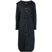 staud robe-chemise clea à détail torsadé - noir