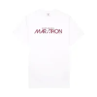 sporty & rich t-shirt marathon en coton - blanc