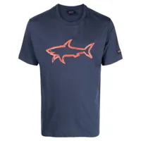 paul & shark t-shirt à logo imprimé - bleu