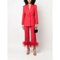 styland blazer à revers amples - rouge