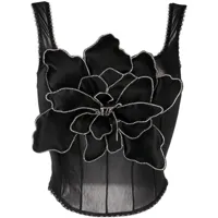 mach & mach haut corset lotus blossom - noir