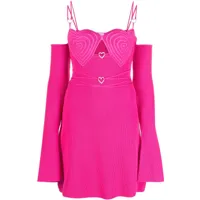 mach & mach robe courte à design bustier - rose