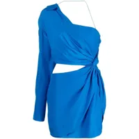 gauge81 robe courte arica à une épaule - bleu